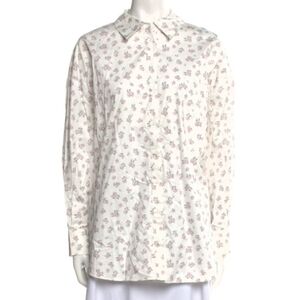 For Love And Lemons Cream Floral Tamren Button-Up Shirt